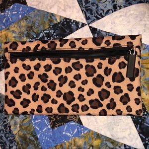 Vera Bradley leopard pencil pouch